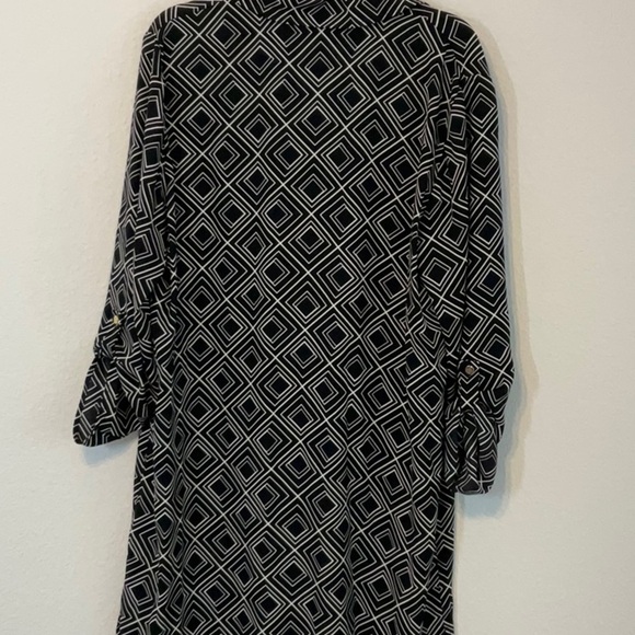 Jones New York Shift Dress Black White Size 16 - Picture 3 of 11